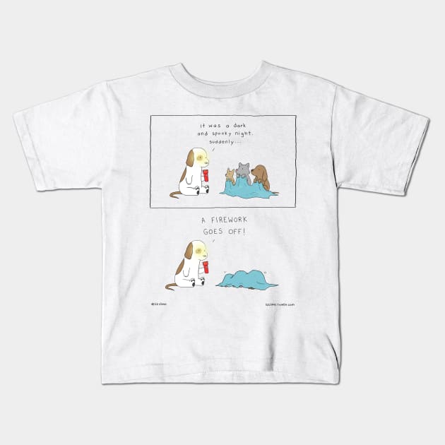 Firework Kids T-Shirt by Liz Climo
